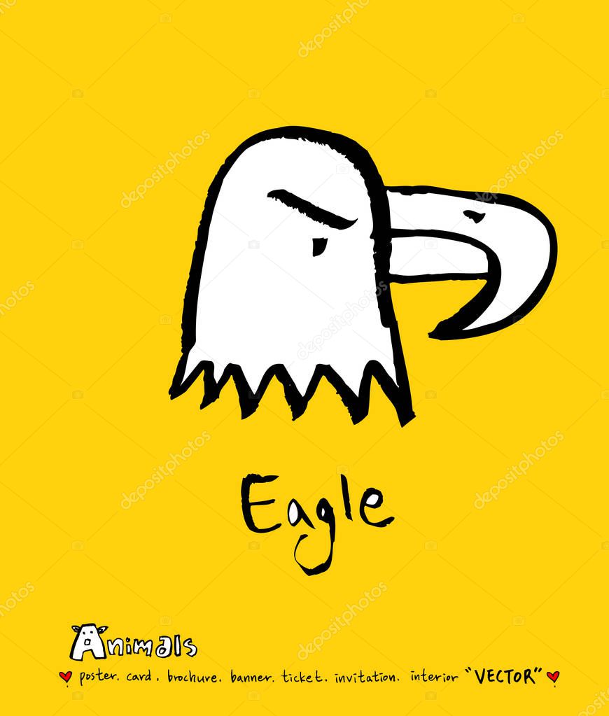 Animal sketch / Hand drawn Zoo illustration - vector