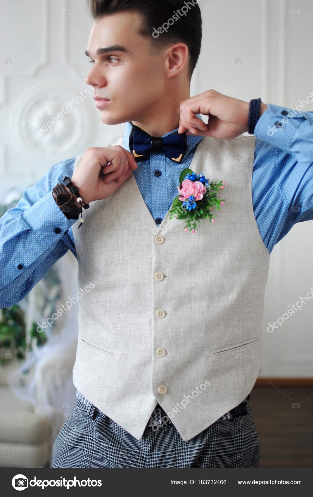 Indian Suit For Men Boys Wedding 4 Pc Suit Coat Pant Vest Tie In Blue Imported Suiting Fabric Icw2297 5 40 At Amazon Men S Clothing Store