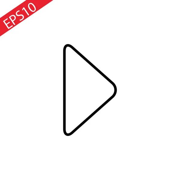 Відтворити Піктограму Символ Кнопки Відтворення Відео Сучасна Проста Плоска Ілюстрація — стокове фото