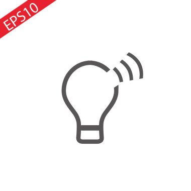 Lamba satırı simgesi, vektör çizim. Düz tasarım stili. Beyaz arka plan eps izole lamba satır simge tasarlamak vektör