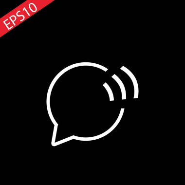 Sohbet, doğrusal simge. Doğrusal ağ simgelerinden biri