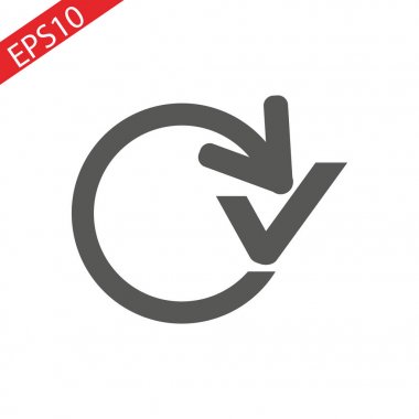 Simge yenileyin. Döndürme oklarını bir daire web simgesi. vektör tasarım eps