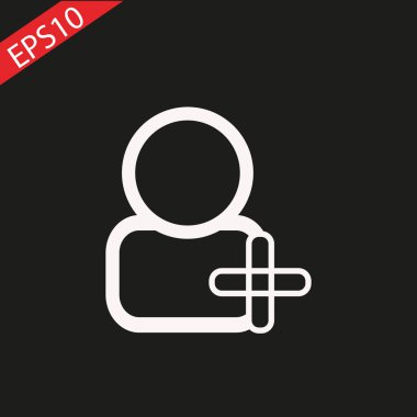 İnsanlar satırı simgesi. Siyah arka plan üzerine çizgi vektör çizim