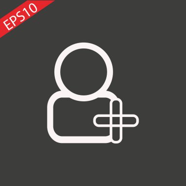 Beyaz arka plan üzerinde kullanıcı simgesi ekleme