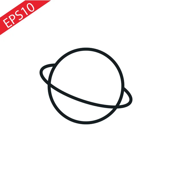 Einfaches Saturn Vektor Symbol — Stockvektor