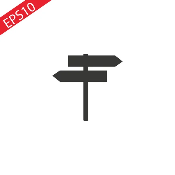 Signpost Icono Vector Diseño Plano Mejor Icono Vector — Vector de stock