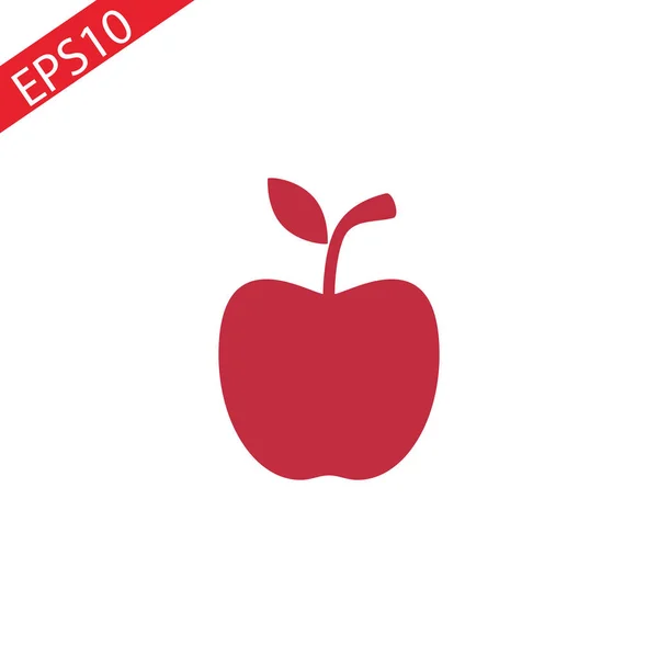 白を基調とした赤いリンゴのイラスト — ストックベクタ