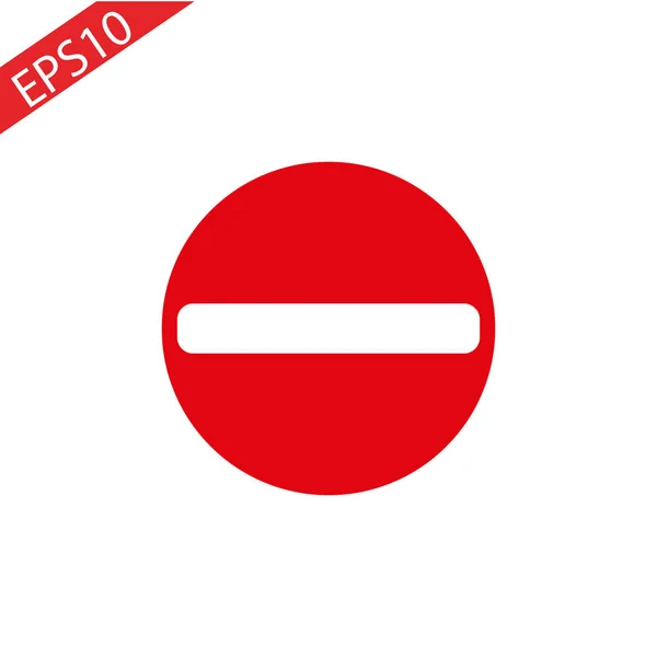 No Entry Traffic Sign, mesh on white background — Stock Vector