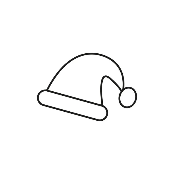 Santa hatt kontur ikonen på vit bakgrund. eps10 — Stock vektor