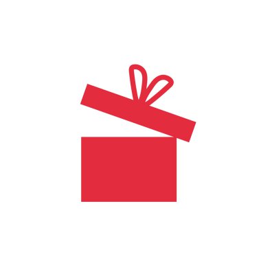 Kırmızı hediye kutusu. Doğum günü, noel, promosyonlar, yarışmalar, pazarlama, hediye verme, pazarlama stratejileri kazanmak için girin -