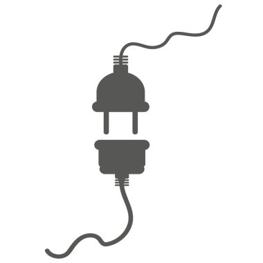 Fişi takılı elektrik prizi. Bağlantı ve kopma kavramı. 404 hata bağlantısı kavramı. Elektrik prizi ve prizin prizi sökülmüş. Kablo, enerji kablosu hisse senedi vektörünü kesiyor. 10 saniye.