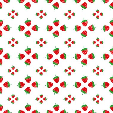Suluboya çilek vektör illüstrasyonunun kusursuz deseni 10 birim.
