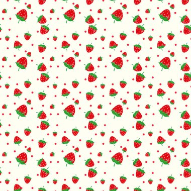 Suluboya çilek vektör illüstrasyonunun kusursuz deseni 10 birim.
