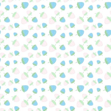 Suluboya çilek vektör illüstrasyonunun kusursuz deseni. 10 saniye.