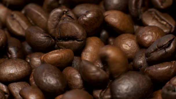 Närbild Kaffebönor — Stockvideo