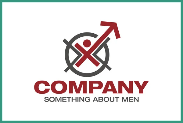 Ikona Logo Mężczyzna Symbol — Wektor stockowy