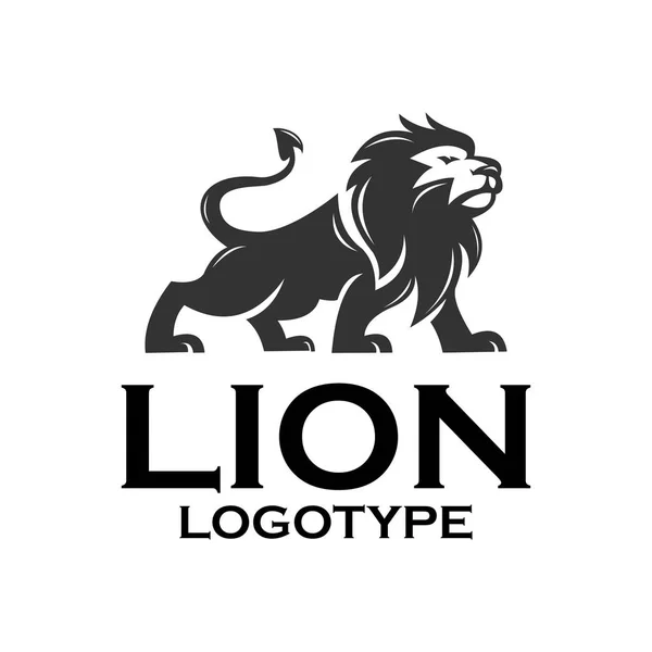 Lion Winged Elegant Logotype Company — Stock Vector