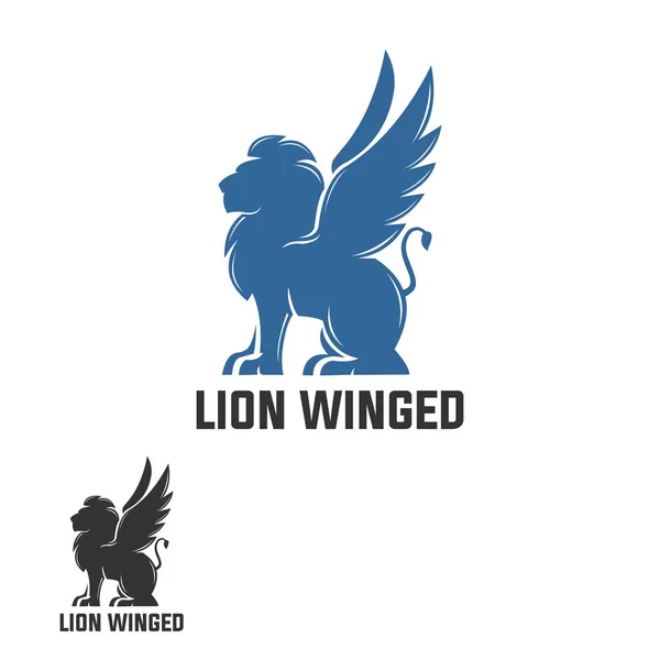 León Alado Elegante Logotipo Para Empresa — Archivo Imágenes Vectoriales