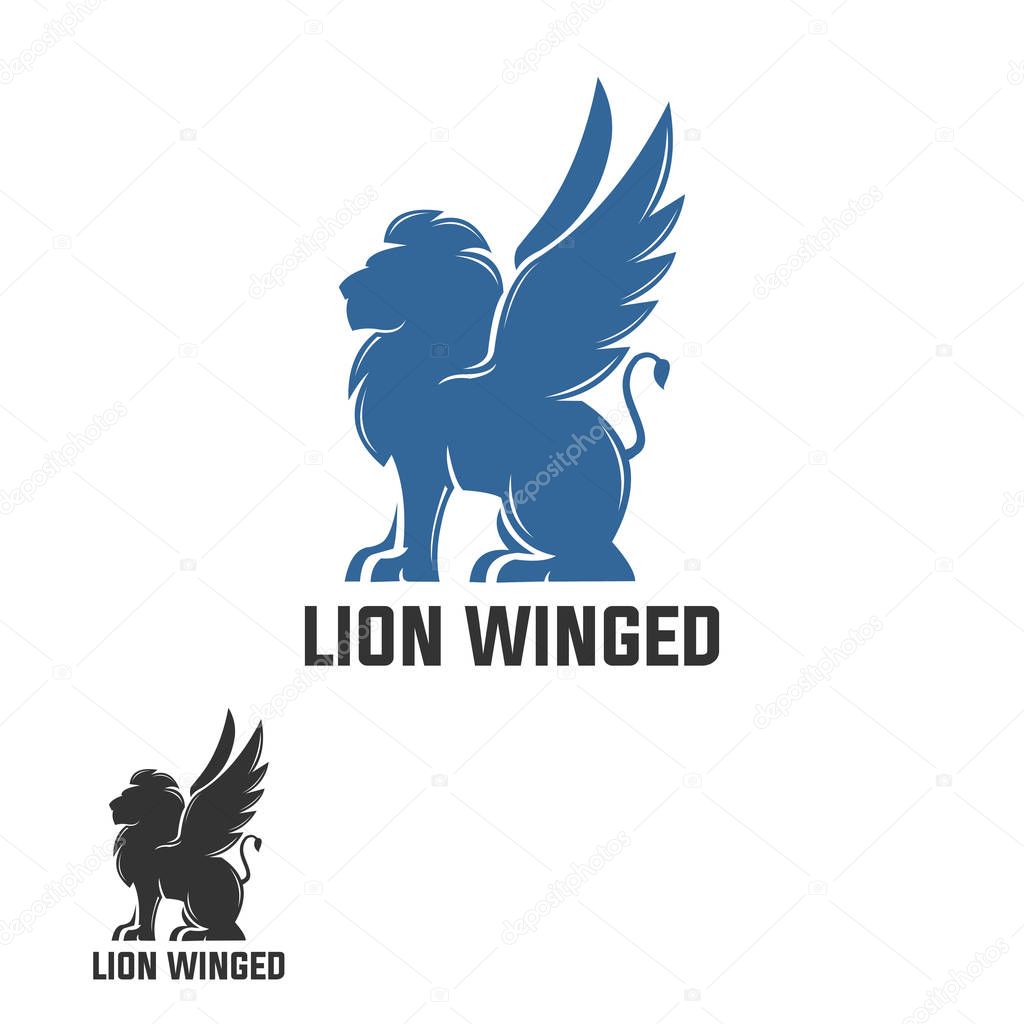 Lion winged, elegant logotype for company