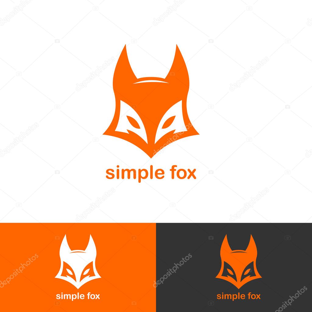 Simple fox strong logo
