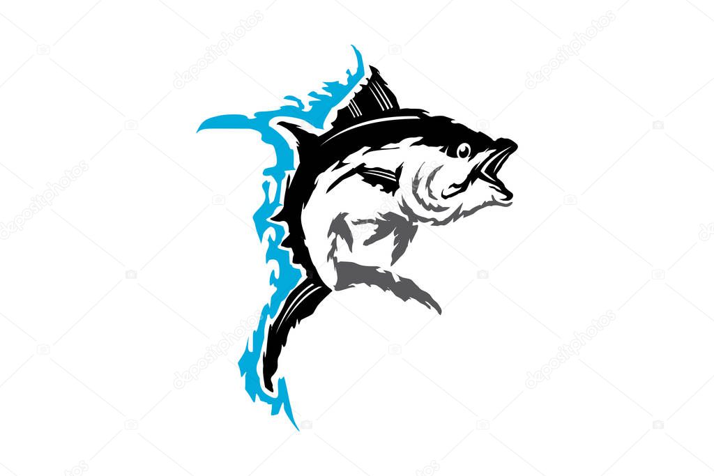 GREAT TUNA FISH LOGO , cute icons for you