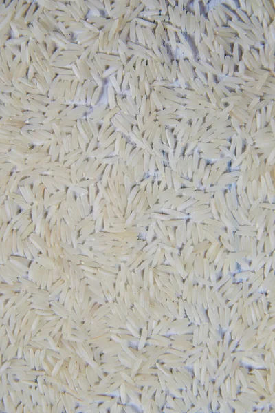 Top View White Rice Seed Texture Background Organic Natural Long — Stock Photo, Image