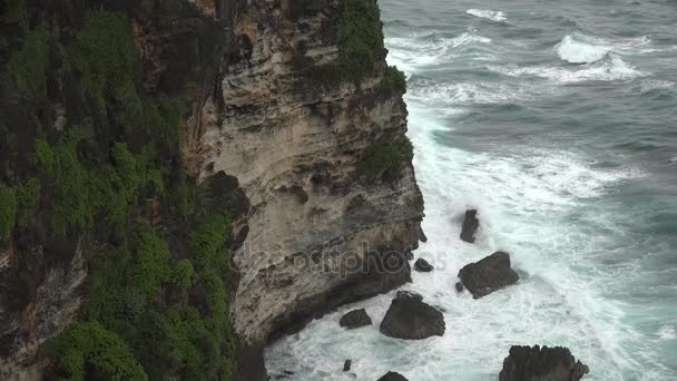 Indonesien Bali Ulu Watu Temple Cliffs — Stockvideo