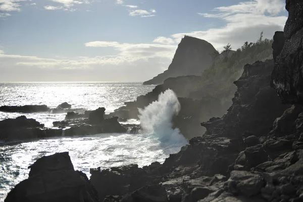 Enorma Vågor Utanför Maui — Stockfoto