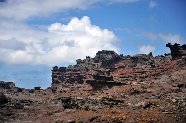 Hawaii Maui Adasında Kıyısında Volkanik Lav — Stok fotoğraf