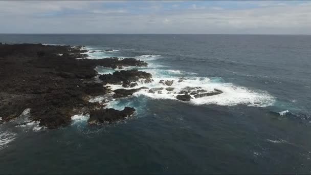 Costa Pacífica Hawaiian Big Island Capturada Desde Vista Pájaro — Vídeos de Stock