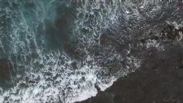 夏威夷大岛的太平洋海岸从鸟瞰图中捕捉到 — 图库视频影像