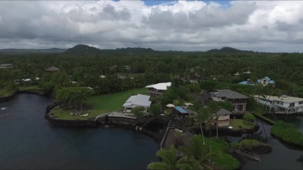 Pacifické Pobřeží Havajského Velký Ostrov Zachycen Ptačí Perspektivy — Stock video