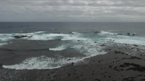Pacific Coast Hawaiian Big Island Captured Bird Eye View — Stock Video