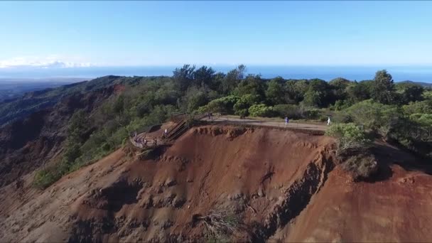 Waimea Kanyonu Kauai Nin Batı Yakası Pasifik Büyük Kanyonu — Stok video