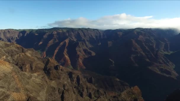 Waimea Canyon Lado Oeste Kauai Grand Canyon Pacífico — Vídeo de Stock