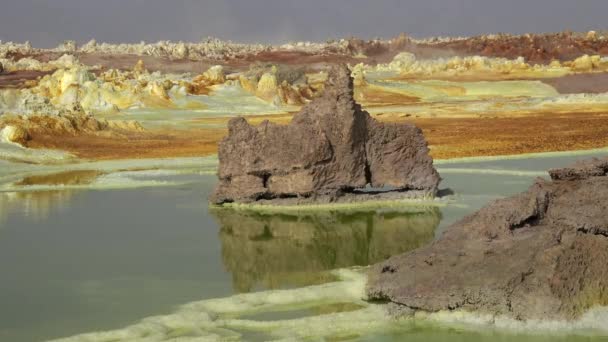 地球上奇妙的地方 沙漠达纳吉尔凹地 埃塞俄比亚 — 图库视频影像