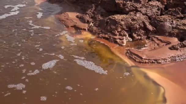 Lac Glycérine Dans Désert Danakil Ethiopie — Video