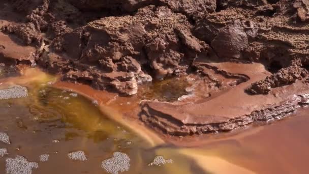 Lac Glycérine Dans Désert Danakil Ethiopie — Video