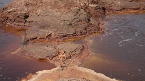 Glycerin Sjö Öknen Danakil Etiopien — Stockvideo