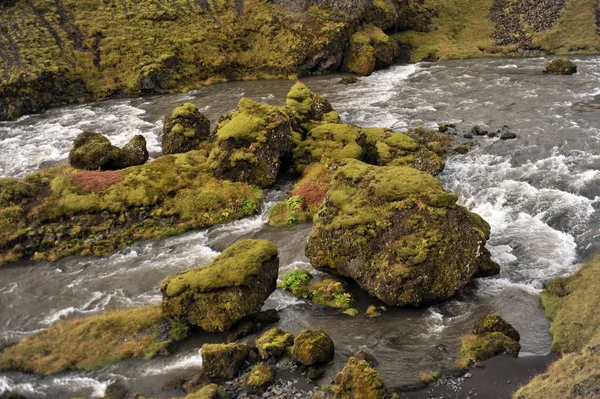 Skogafoss Водоспад Річка Skoga Ісландія — стокове фото