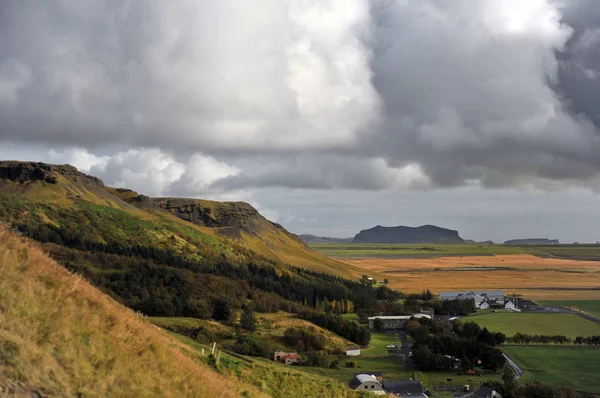 Ісландія Красиві Гірські Пейзажі Дощову Погоду — стокове фото