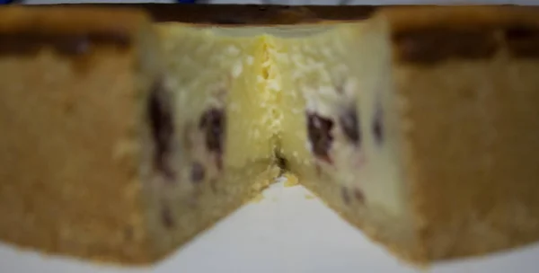 Duitse Cheesecake Met Kersen — Stockfoto