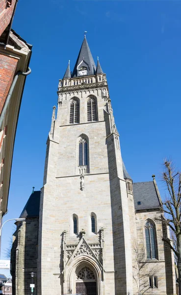 Detail Einer Alten Katholischen Kirche Der Stadt Ascheberg — Stockfoto