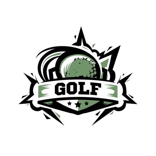 Swoosh Golf Ball Logo Vector — Stock Vector