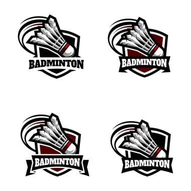 Badminton rozet Logo 4 kümesi