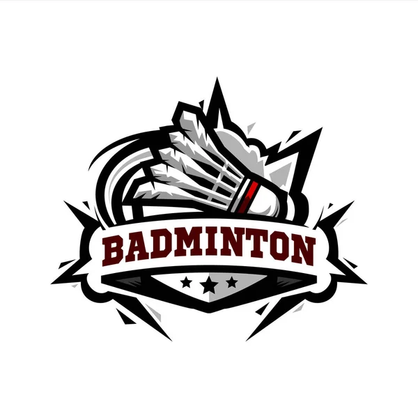 Swoowsh Badminton Logo Vektör — Stok Vektör
