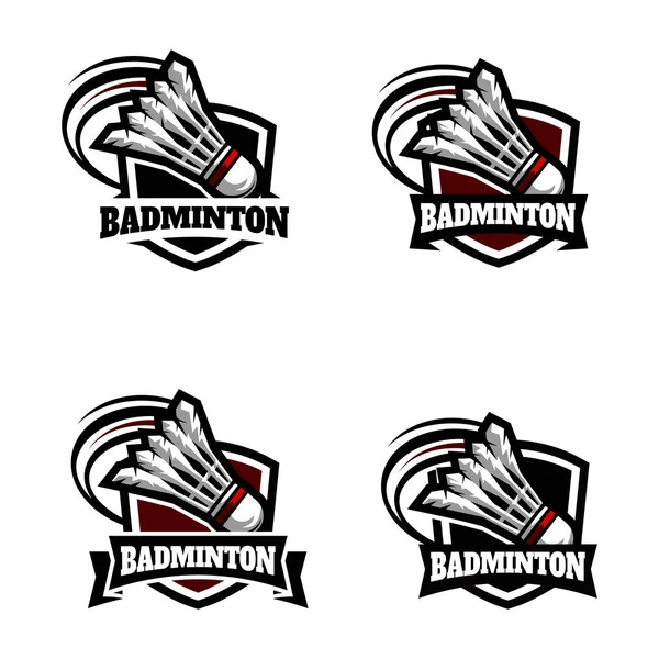 Logo Badminton Badge Lot — Image vectorielle