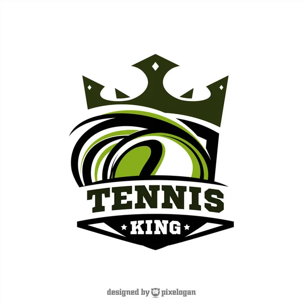 Vecteur Logo Roi Tennis — Image vectorielle