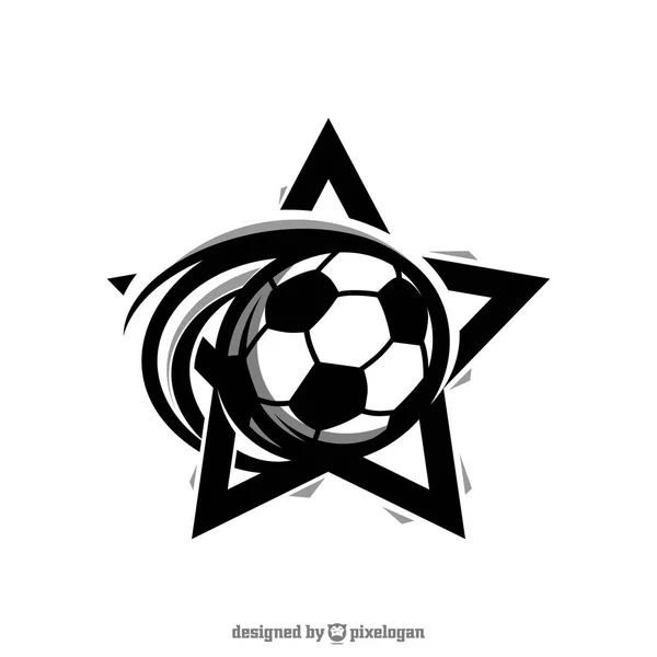 Fußballstar Logo Vektor — Stockvektor