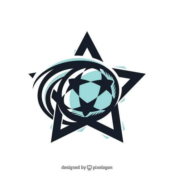 Fußballstar Logo Vektor — Stockvektor